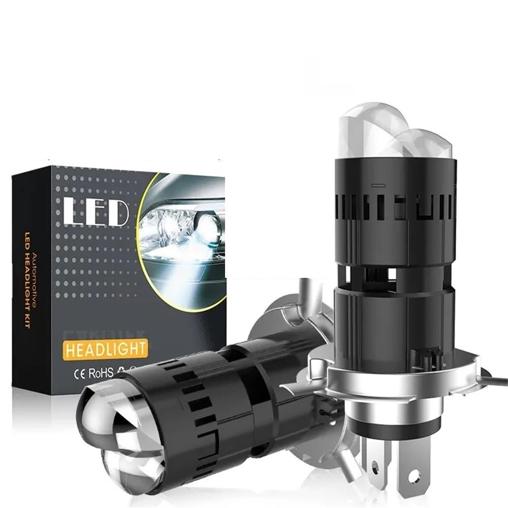 2 szt. projektor H4 soczewki LED żarówki reflektorów samochodowych Bi LED 1200000LM 1500W CANBUS Turbo Auto żarówki motocyklowe H4 wysokie niskie światło(Right hand drive,2PC_H4/9003/HB2)