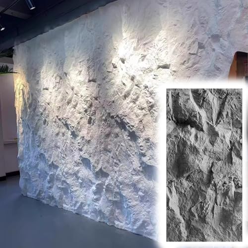 Paneles de pared 3D efecto piedra, paneles de revestimiento de pared de 60 mm de grosor, para sala de estar, dormitorio, revestimiento de pared de hotel, decoración de tablero de pared