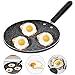 NALCY Eierpfanne, Aluminiumlegierung 3 Kavität Spiegelei Pfannen, 24 cm Antihaft-Nudelkocher Form Bratpfanne Ei Bratpfanne Augenpfanne (schwarz)