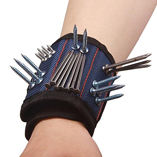 KingWo Magnetic Wristband Powerful Magnets Magnetic Tool Wristband Tool Belt for Holding Tools
