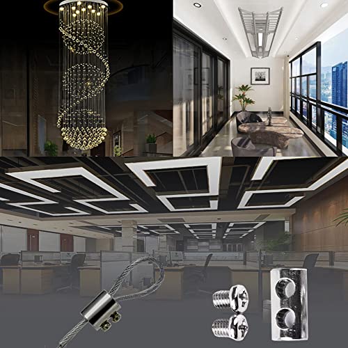 20Pcs New Upgrade Steel Wire Rope Cable Clamp/Double Hole Stainless Steel（3.6Mm Line Hole） #TOP2