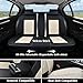Coverado Seat Covers, Car Seat Covers Full Set, Leather Seat Covers for Cars, Automotive Seat Covers Car Seat Protector Car Accessories Fit for Most Sedans SUV Pick-up Truck(Black&Beige)
