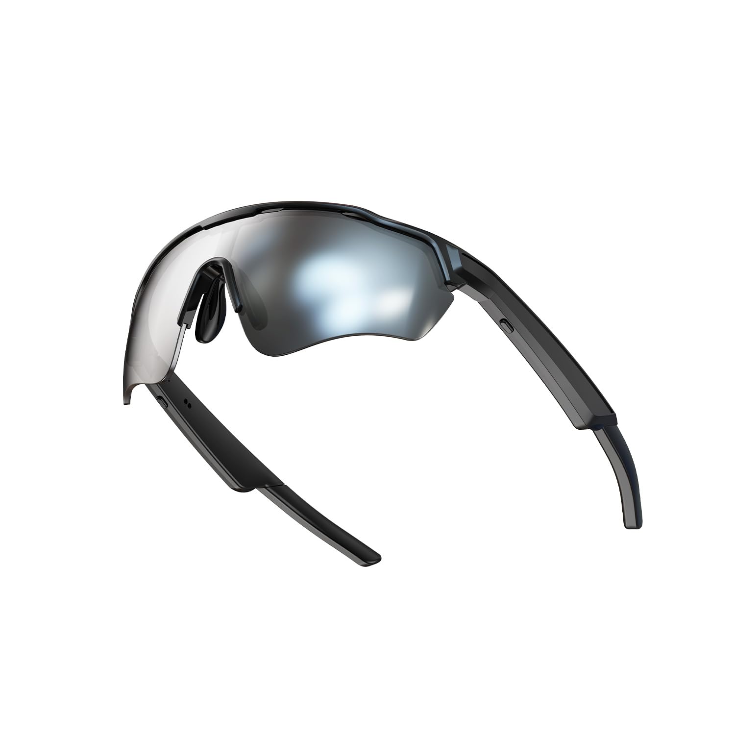 Home Gafas Deportivas Bluetooth Hombre con Audio Abierto, Altavoz Integrado para Música y Llamadas Manos Libres, Gafas de Ciclismo UV400 IPX5 para Running, Senderismo y Outdoor - Negro