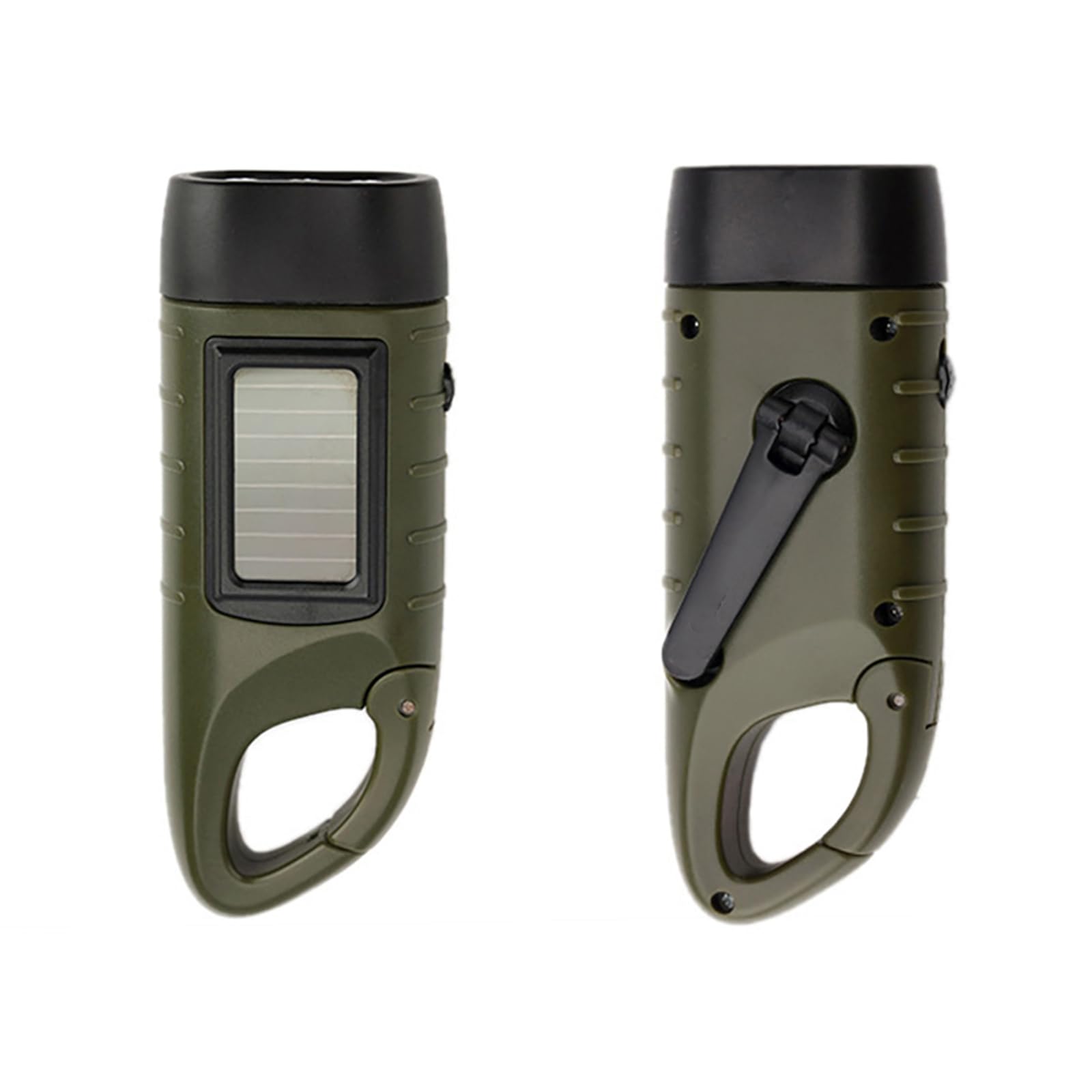 COZHYESS Emergency Flashlight Crank Handle, Portable LED Flashlight, Hand-cranked Rechargeable Flashlight With Keychain,Solar powered, for Camping, Mountaineering, Hiking and Traveling