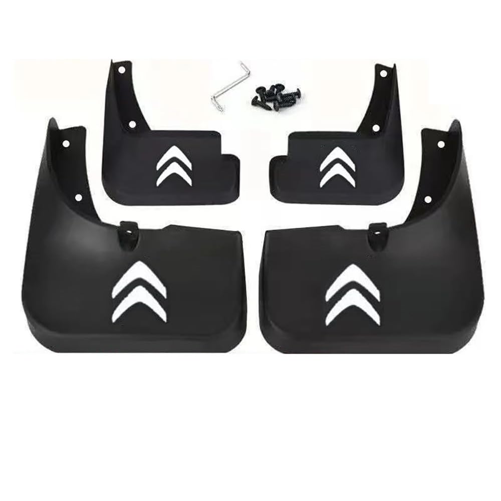 Jeu De 4 Bavettes (garde-boue) Pour Citroën C2 - Plastique PP Souple, Protection Contre Les éclaboussures