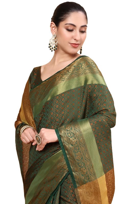 Image of Soch Womens Geometric Woven Design Jacquard Weave Art Silk Saree