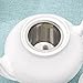 White Porcelain 34 Oz Teapot with Stainless Steel Infuser Filter 304 Food Standard