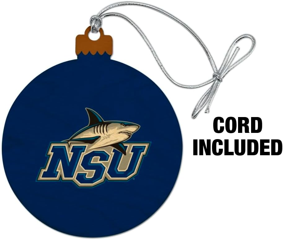 GRAPHICS & MORE Nova Southeastern University Primary Logo Wood Christmas Tree Holiday Ornament - Image 2