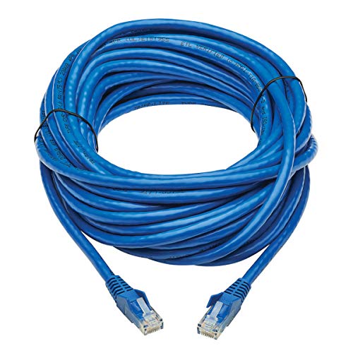 Tripp Lite Cat6 Ethernet Cable, RJ45 M/M Gigabit, Snagless, Molded, UTP, PoE, CMR-LP Patch Cable, 30 ft. Blue (N201P-030-BL)