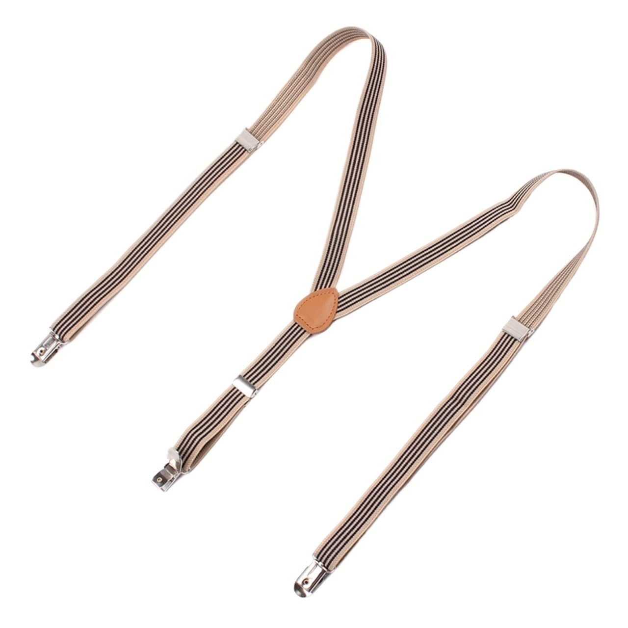 Tirantes en Y con Triple Clip Correa de Hombro elástica Ajustable Universal Estrecha de 2 cm