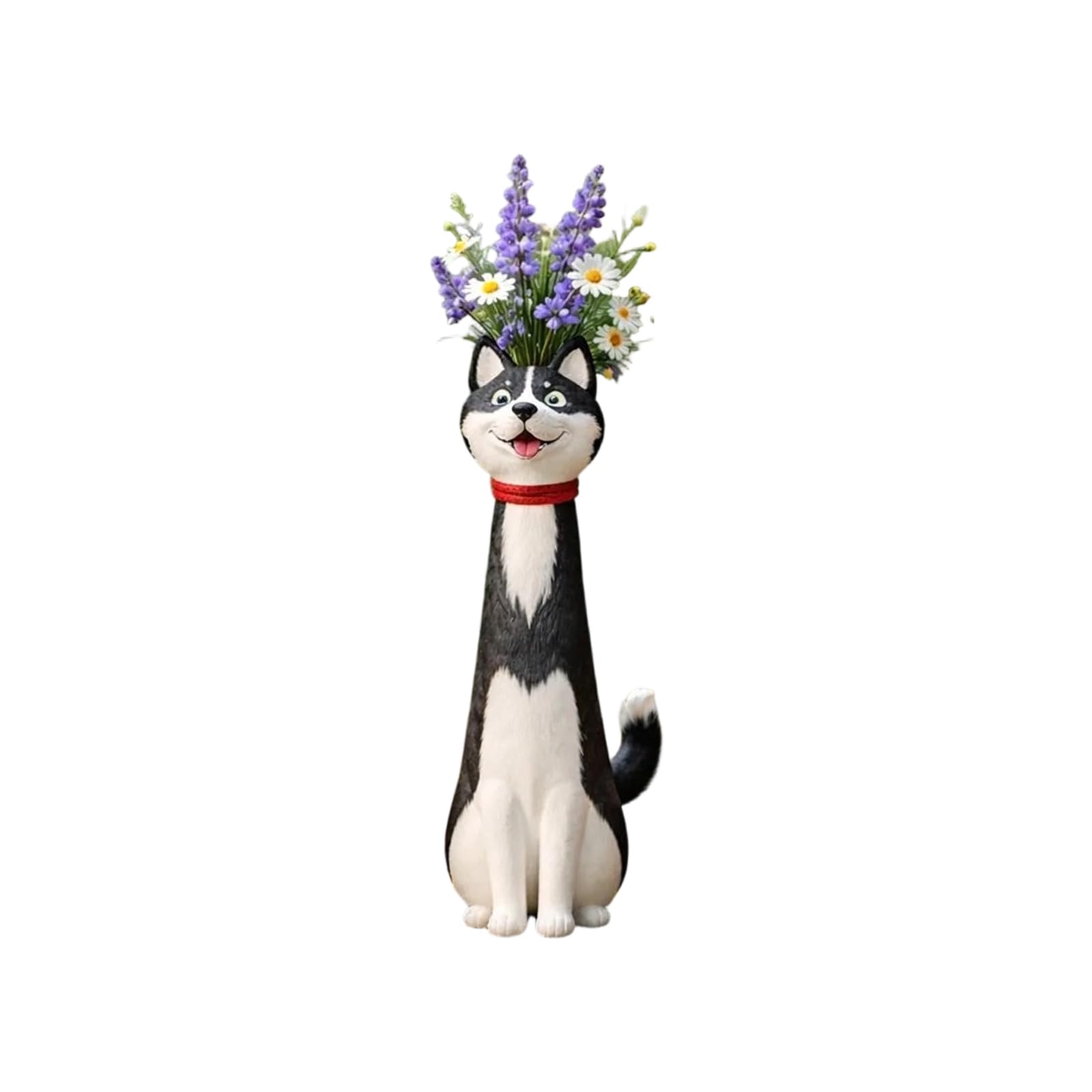 MIDOKSTUA Wacky Puppy Vases Decorative Resin Sculpture Ornament for Housewarming Dog Planter for Small Flower