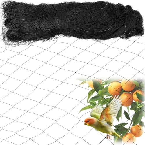 QWORK® Filet de Protection Anti-Oiseaux 15 x 15 m en Nylon, Maille 5 x 5 cm pour Plantes, Jardin et étang