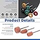 Glarks 62Pcs Abrasive Grinding Stone Points Sanding Drill Bit and 120/180/320/400 Grits Buffing Polishing Wheels Set with 1/8 Shank for Rotary Tool
