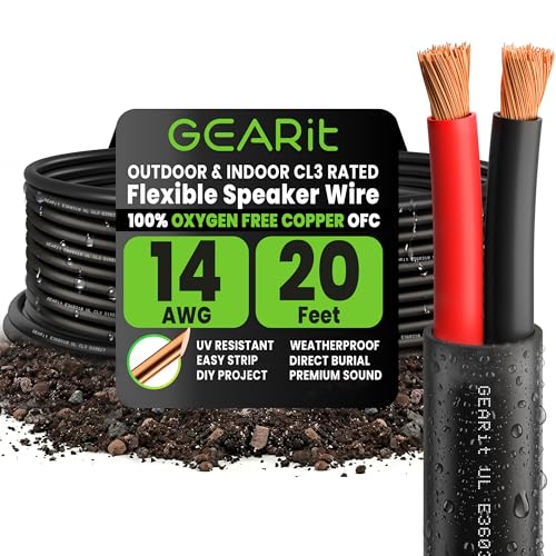 Cable de altavoz de exterior para instalar música en la terraza o jardín de casa