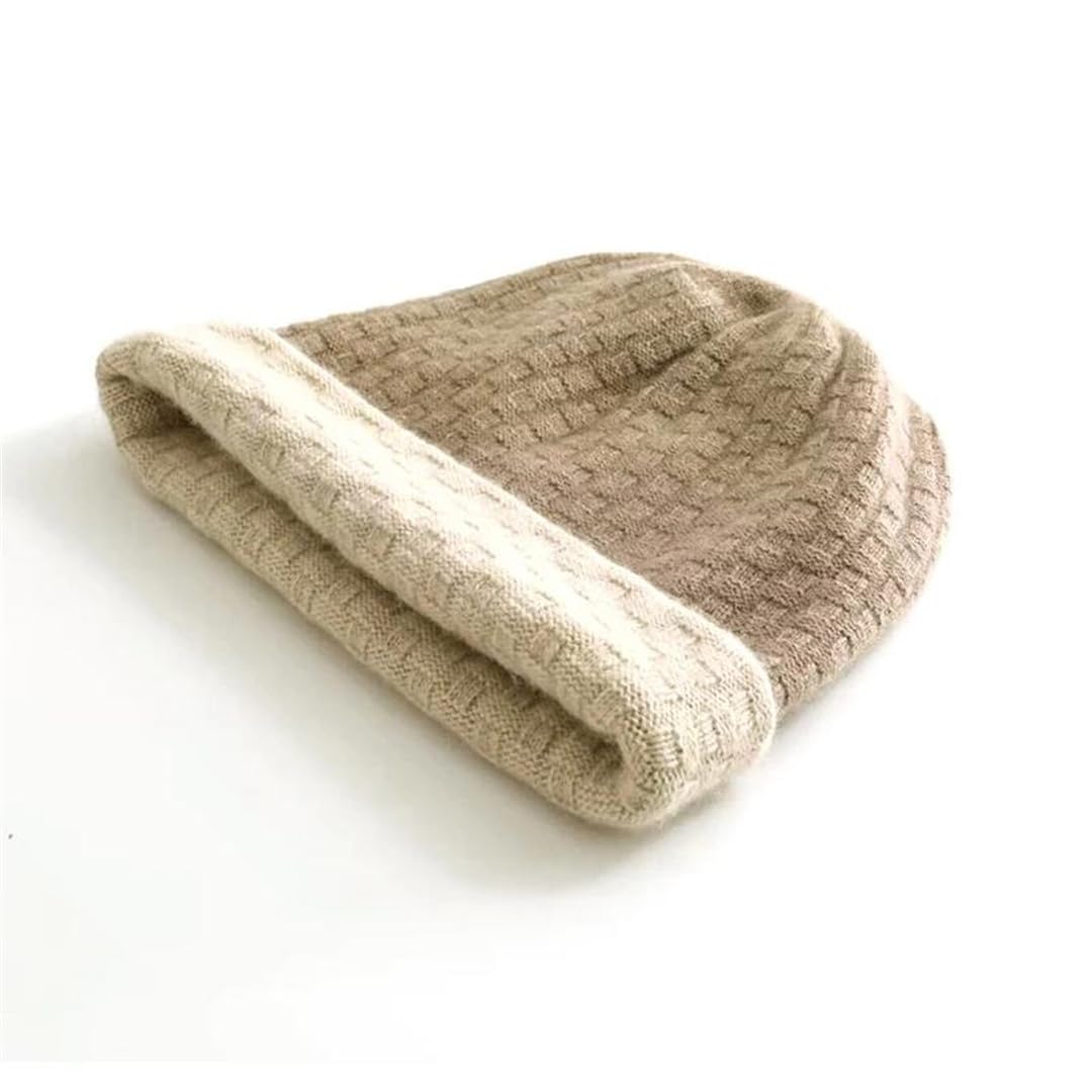 Gorros 100% De Cachemira Pura Para Mujer, Gorro Usable De Doble Cara Para Invierno, Gorros Retorcidos Cálidos Suaves Y Gruesos De 2 Capas