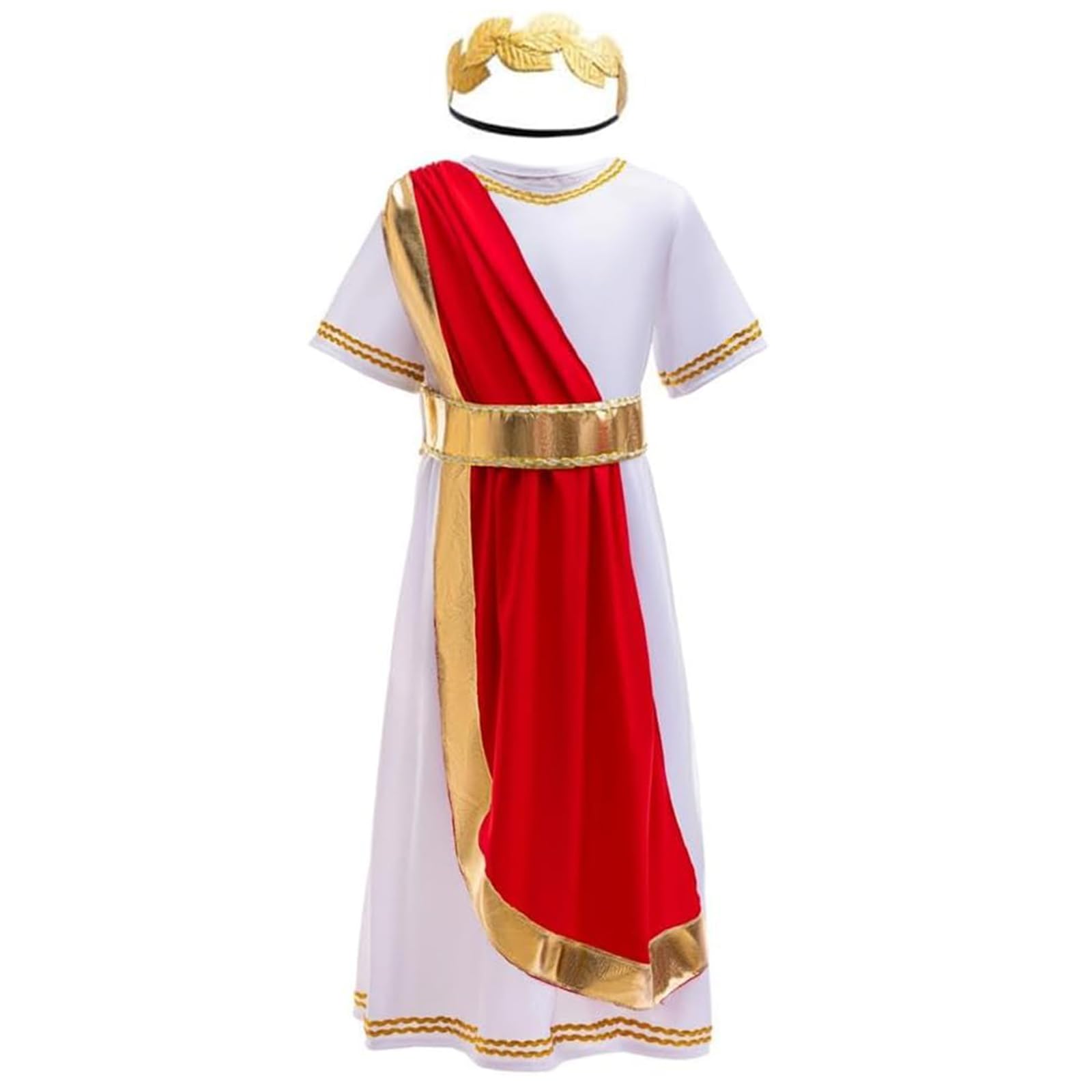 DAVBNM Ancient Roman Greek God Costume Fancy Dress Up Outfits Set including Laurel Headband - Image 2