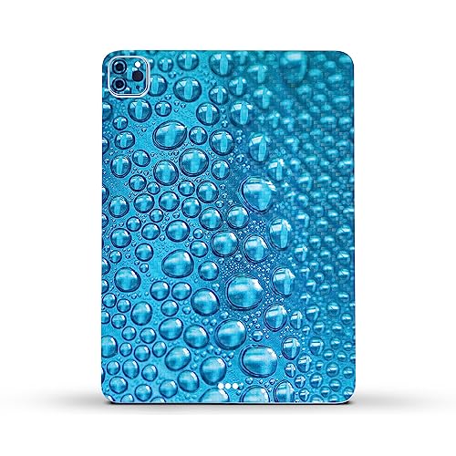 Image of MightySkins Carbon Fiber Skin Compatible with Apple iPad Pro 11 inch M2 4th Gen (2022) Full Wrap Kit - Wavy Drops | Protective, Durable Textured Carbon Fiber Finish | Easy to Apply | Made in The USA