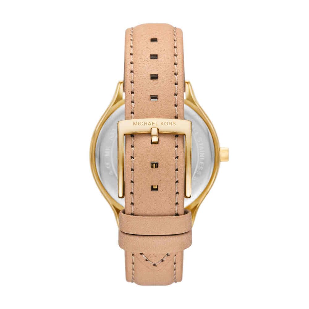 Michael Kors Orologio Slim Runway da donna, movimento al quarzo a tre lancette da 38 mm con cinturino in pelle
