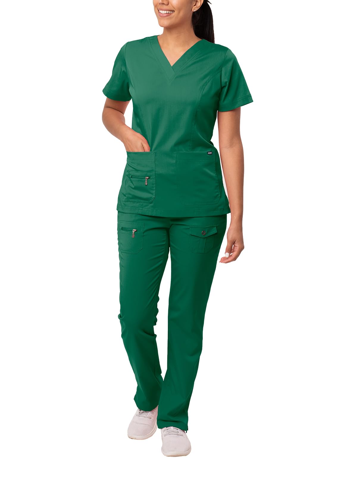 Adar Pro Breakthrough Plus Scrub Set for Women - Enhanced V-Neck Top & Multi Pocket Pants — view 9