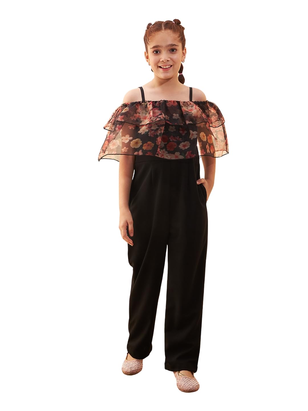 cherry & jerry Girls Floral Printed Shoulder Straps Basic Jumpsuit-picture-10