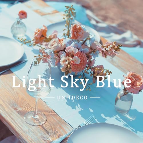 Image of 8 Rolls Crepe Paper Streamers, Light Sky Blue Streamers Party Decorations for Baby Shower Birthday Gender Reveal Under The Sea Party