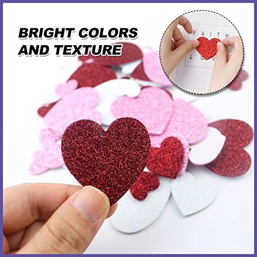 Foam Stickers for Children, 200PCS Star Heart Glitter Kids Stickers for Scrapbooking Crafts Card Making Self Adhesive Sticker for Adults