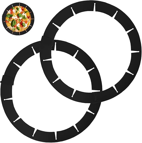 QTECLOR Protector ajustable de corteza de tarta, protector de borde de pastel, herramientas redondas de silicona para hornear, pizza, sin BPA para