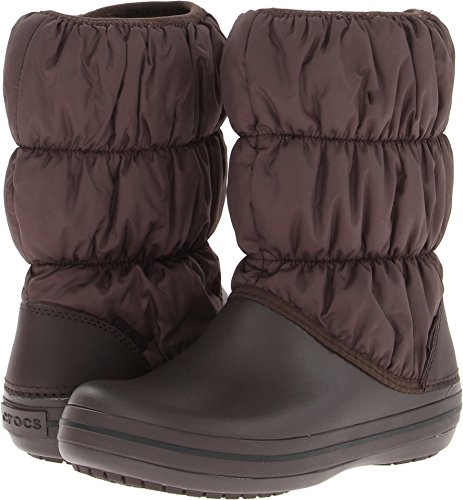crocs Women's Winter Puff Boot Wom Snow Boot, Espresso/Espresso, 8 M US