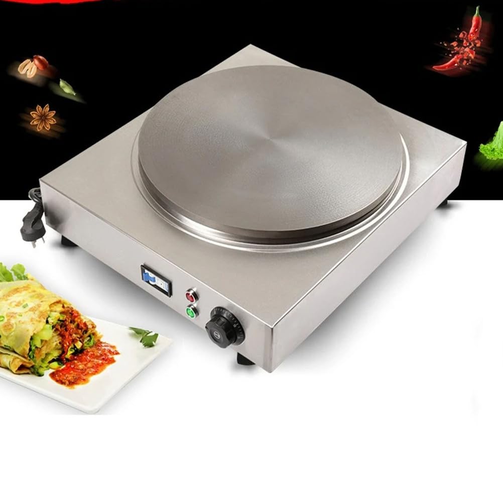 Crêpière électrique Professionnelle 220 V, diamètre 40-50 cm, Plaque de Cuisson pour crêpes multigrains, 50 cm,50CM