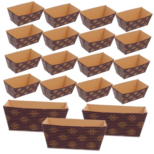 Uonlytech 50 pezzi Teglie da Forno in Carta Rettangolari per Pane Resistenti e Antiaderenti e Termoresistenti per Cottura in Forno e Presentazione Elegante per Pane e Dolci Fatti in Casa