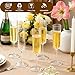 GuanQiao 24-Pack Plastic Champagne Flutes, 6oz Clear Square Disposable Toast Glasses, Heavy Duty Shatterproof Recyclable Wine Glasses for Party Wine Tasting Wedding New Years Eve Party Supplies