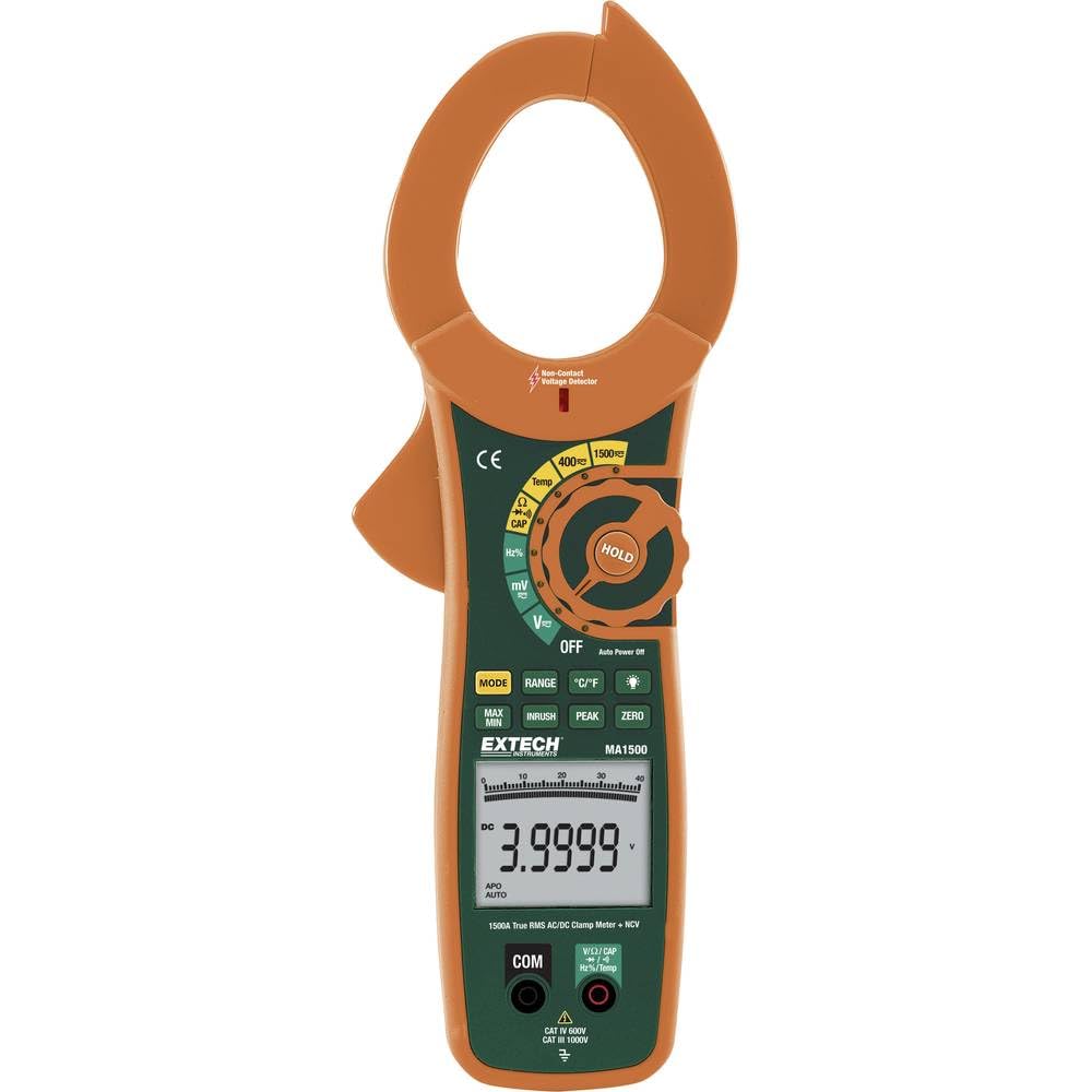Extech MA1500 1500A True RMS AC/DC Clamp Meter with NCV