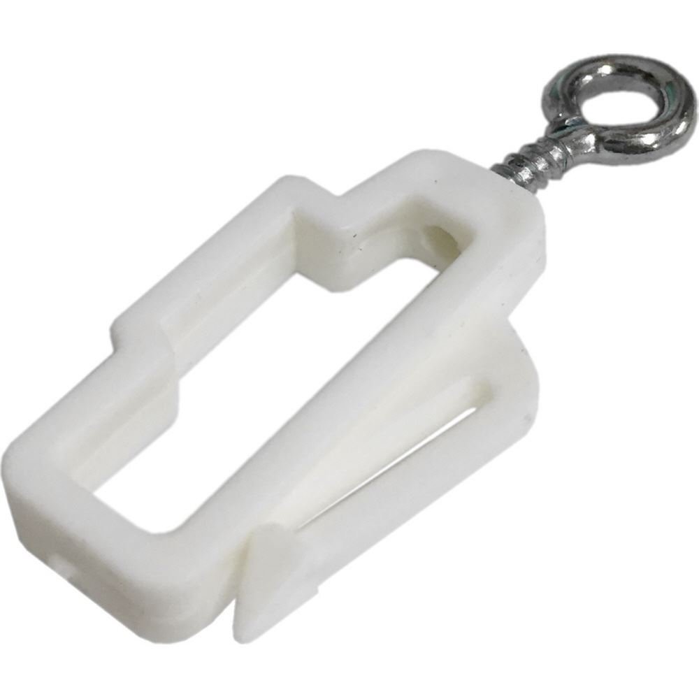 Onestopdiy.com White Curtain Rail Track Glider Stop End To Fit Line Line ( Pack Of 4 )