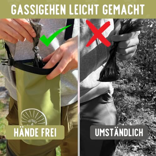 Geruchssicherer Hundekotbeutel - Aufbewahrungsbeutel inkl. 105 Kotbeutel - Gassibeutel - Hundesackerl - Kotbeutel - Hundetüte - Kackbeutel - Kottüte