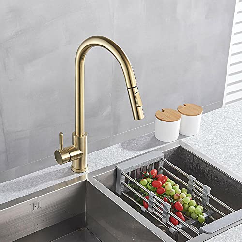 Grifo de latón alto monomando con caño elevado y flujo de agua silencioso 6