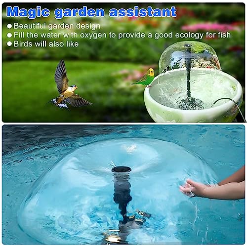Image of Water Fountain Spray Head Set, All in One Nozzle Kit for Pond Pumps, 3 Fountain Patterns: Blossom, Mushroom and Two-Tier Patterns,-L