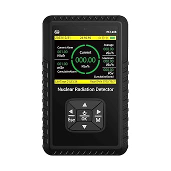 Geiger Counter Nuclear Radiation Detector - Portable Handheld Beta Gamma X-ray Radiation Monitor Meter, Nuclear Wastewater, Seafood Detection Radiation Dosimeter with LCD Display,Rechargeable