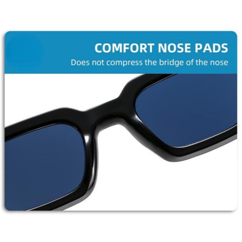 Gafas de sol vintage para hombre con montura rectangular, gafas de sol retro de moda con protección UV400, gafas para mu