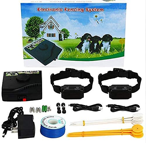 Cloture Electrique pour Chien Collier Anti Fugue avec 2 Colliers