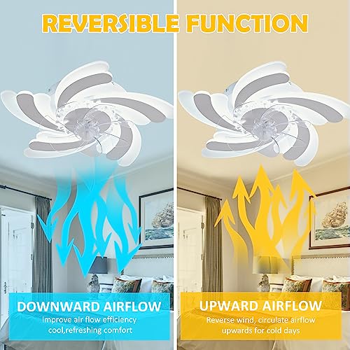 32-Flush-Mount-Ceiling-Fan-with-LightsCeiling-Fan-with-Remote-Control6-Speeds-3-Light-Color-Low-Profile-Ceiling-Fan-Flower-Shade-Ceiling-Lamp