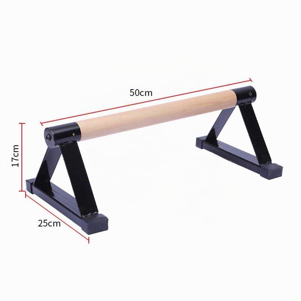 Holz-Paralletten, hölzerne Liegestützstange Liegestützstütze Ständer Muskeltraining Fitness Calisthenics Handstand Indoor Equipment, Herren, Schwarz , Einheitsgröße
