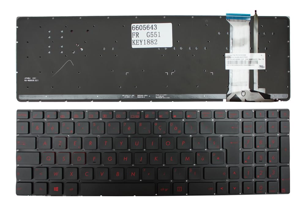 Clavier PC portable ASUS G551J de remplacement pour réparer un rétroéclairage en panne - 2