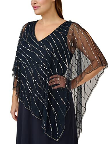 Adrianna Papell Women's Plus Size Beaded Popover Midi Dress2