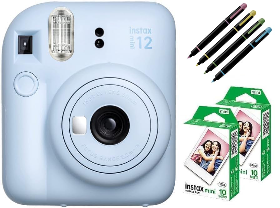 Amazon | インスタントカメラ チェキ mini 12 (パステルブルー 