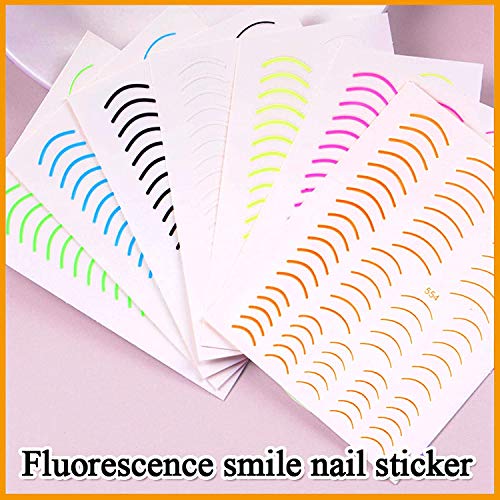 EBANKU Lächeln Muster Nagel Aufkleber Gold Silber 3D Laser Metallic Nail Art Aufkleber Selbstklebend Nagelsticker für… – Bild 8