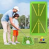 Yzbao Golf Training Mat for Swing Detection Batting |Golf Hitting Mat That Shows Swing Path |Golf Sw