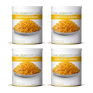 Nutristore Freeze Dried Cheddar Cheese Shredded Premium Quality Amazing Taste Perfect for Camping Survival Food