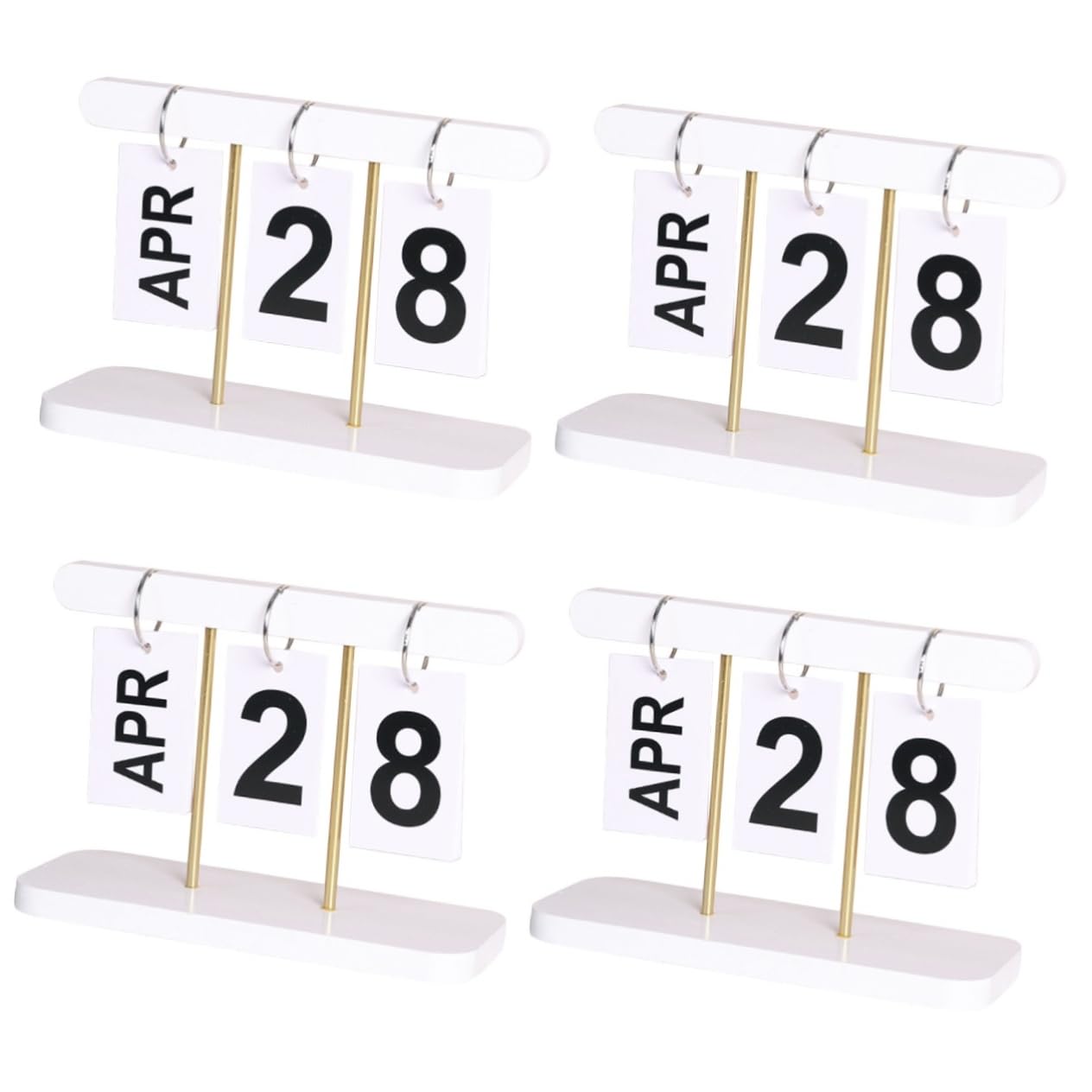 SEWACC 4stücke Tischkalender Für Schreibtisch Wiederverwendbarer -kalender Im Modernen Design Und Dekoration Für Zuhause Oder Büro Für