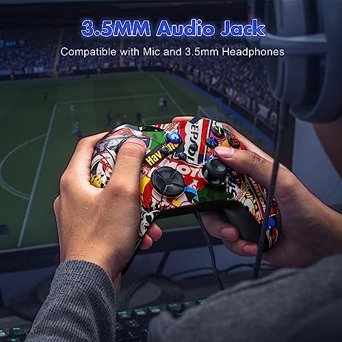 Image of Dinosoo Street Fire Replacement Gamepad for Xbox One, Xbox Series X|S, Wireless Controller with Macro & Dual Vibration, Built-in Audio Jack