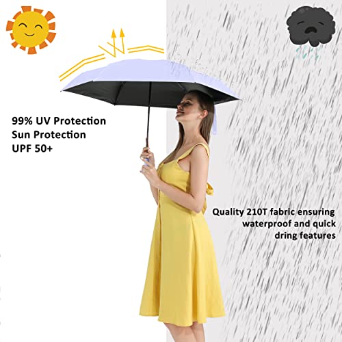 Baodini Small Travel Umbrella For Rain Protection Sun-Folding Uv Umbrella Windproof Compact #TOP1